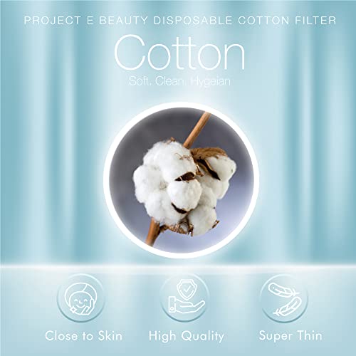 500pcs Cotton Filter (11mm) by Project E Beauty | Microdermabrasion Replacement Filters | Round Filtering Pads | Facial Vacuum Filters Accessories | Vacuum Peeling | Blackhead Removal | White