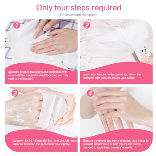 Amococo Niacinamide Hand Mask 5-Pack for Dry Cracked Skin & Cuticles