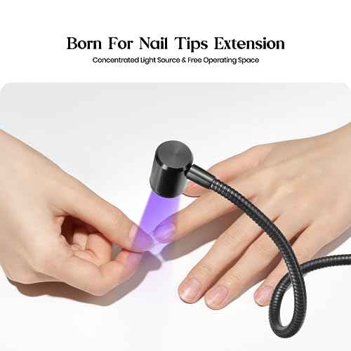 Beetles UV Nail Lamp for Gel Polish Mini LED Light with Clamp for Nail Art Design Fingernail Extension Quicky-Dry Curing Lamp for Techs Manicure Salon DIY at Home