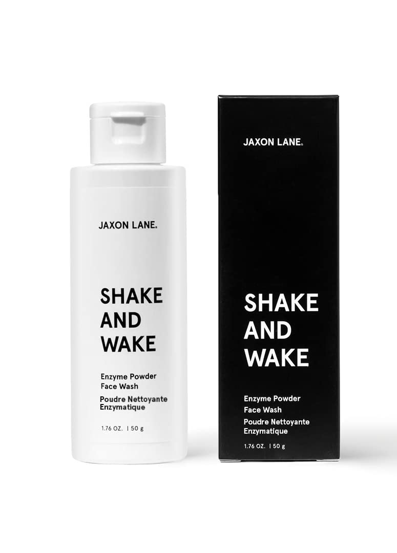 JAXON LANE SHAKE AND WAKE Exfoliating Powder Face Wash w/Papaya Enzymes Powder, Aloe Vera, Vitamin C, Vitamin E, Niacinamide Serum, AHA | Anti Aging Deep Pore Cleanser & Acne Face Wash