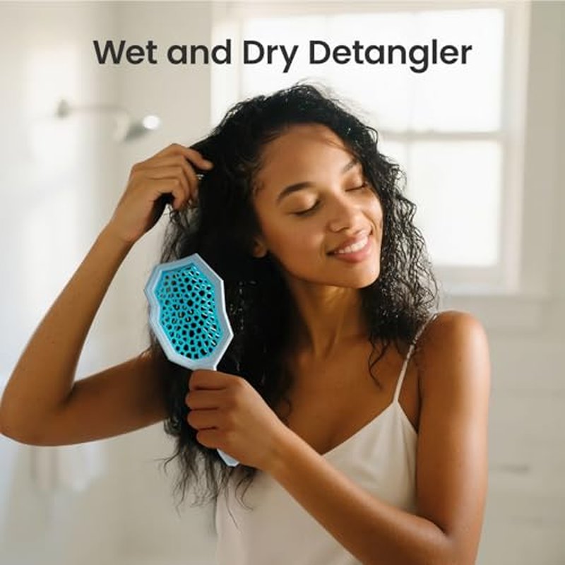 AIMIKE Glacier Detangling Brush for Curly Hair 2c-4c