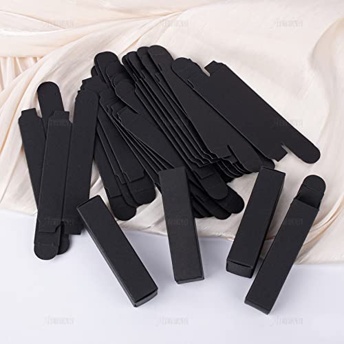 50-Pack Black Kraft Paper Lipstick Boxes 3.35" x 0.79"