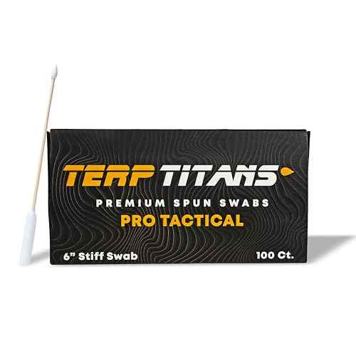 TerpTitans ? Pro Tactical ? Bamboo 6-inch Cotton Swabs, 2-Pack ? XL Barrel Tip For Max Absorption and Fine Point Tips For Tight Spaces