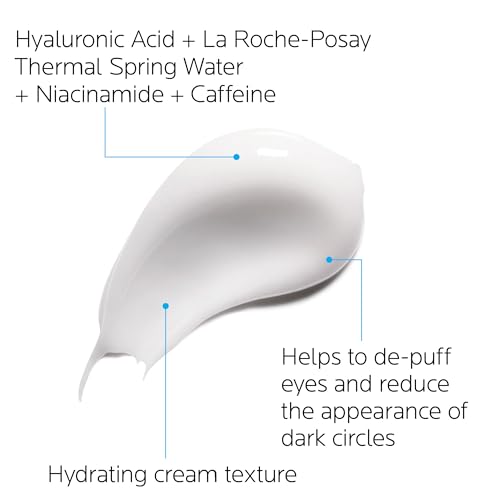 La Roche-Posay Hydraphase Intense Hyaluronic Acid Eyes, Reduces Under Eye Bags and Puffiness with Plumping Hydration, 0.5 Fl Oz