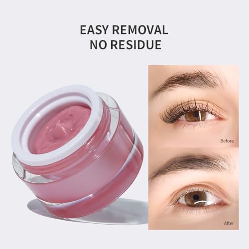 Cream Lash Remover for Eyelash Extensions,10g Eyelash Glue Remover Lash Tech Supplies for Salon Use (Strawberry Flavored)