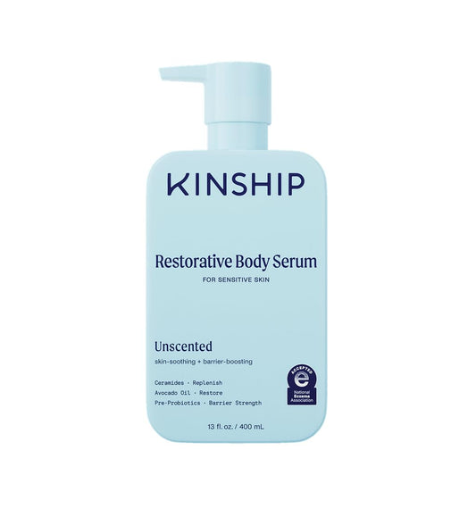Kinship Restoring Body Serum for Sensitive & Dry Skin | Strengthening Body Cream | Fragrance-Free, Unscented Lotion, 13 oz
