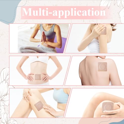 40pcs Castor Oil Patches, Urknall Castor Oil Pack Wrap Organic Cotton Belly Button Patches for Caster Oil Self-Adhesive Pads Belly Patch Anti Leakage Design No Wash & Portable