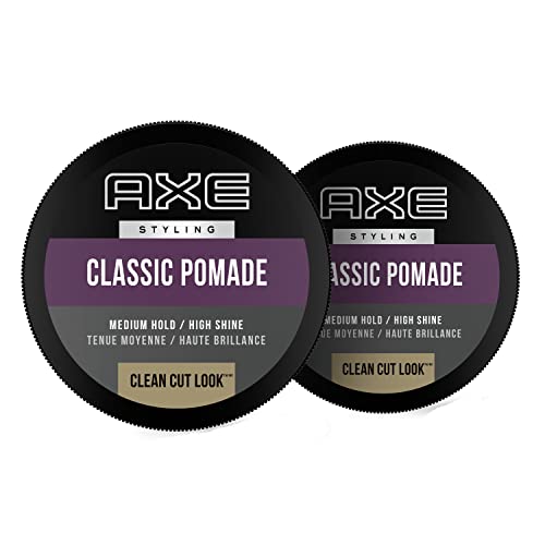 AXE Clean Cut Look Classic Hair Pomade, Medium Hold, 2.64oz (2 Count)