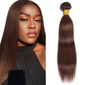 #4 Brown Straight Human Hair Bundle 18 Inch 50g