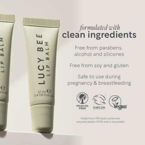 Tinted Lip Gloss, Plumping & Nourishing, Dusky Rose Shade, Conditioning Vegan Lip Gloss, Non-Sticky, Glossy Finish with Shea, Mango & Avocado, 0.4 fl oz
