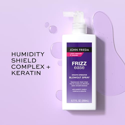 John Frieda Frizzease Smooth Operator Blowout Spray, Texture Spray for Hair, Hair Gloss in a Spray, Heat Protection Spray for Hair, 6.77 Oz