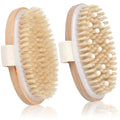 2 Pack Dry Brushing Body Brush with Natural Bristles