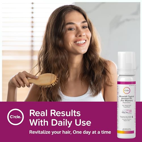 C'rcle 5% Minoxidil Foam for Women, Unscented, 2-Pack (4.2 fl oz each) 8-Month Supply