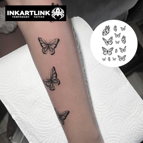 Realistic Butterfly Semi-Permanent Tattoo - Waterproof & Sweat-Resistant