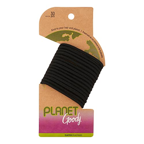 Goody Planet Goody Ouchless Elastic Thick Hair Tie - 30 Count Black - Medium to Thick Hair - Hair Accessory