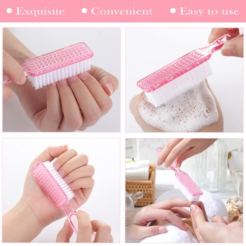 30 Pcs Nail Scrubber Brushes - Handle Grip Manicure Cleaning Tools
