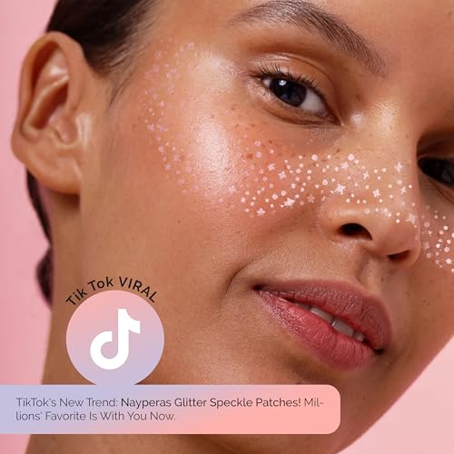 Glitter Freckles Face Tattoo, 10 Pcs Silver Face Glitter Freckles for Women, Face Glitter for Women, Face Glitter for Kids, Fake Sparkle Freckles - (Silver)