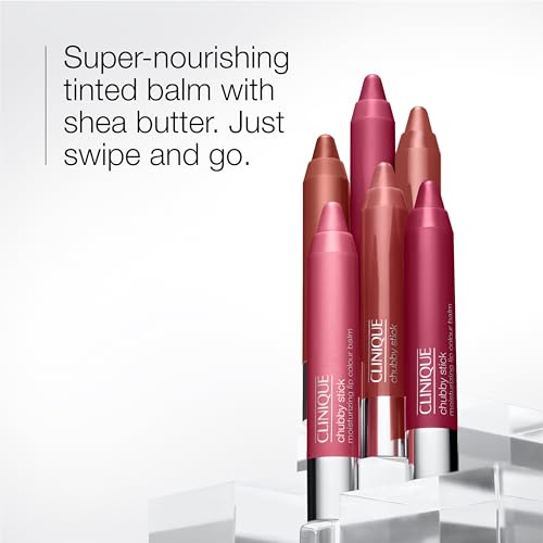 Clinique Chubby Stick Tinted Lip Colour Balm | Moisturizing + Hydrating, Super Strawberry