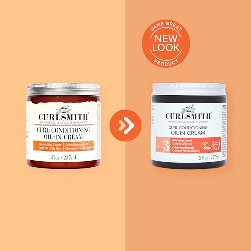 8 Fl Oz Curlsmith Curl Conditioning Oil-in-Cream for Thick Curly Hair - Deep Moisture Leave-In, Vegan & Cruelty-Free