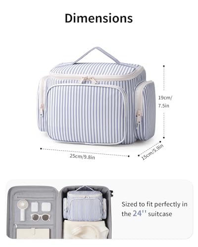 Narwey Hanging Travel Toiletry Bag for Women - Large Makeup Organizer