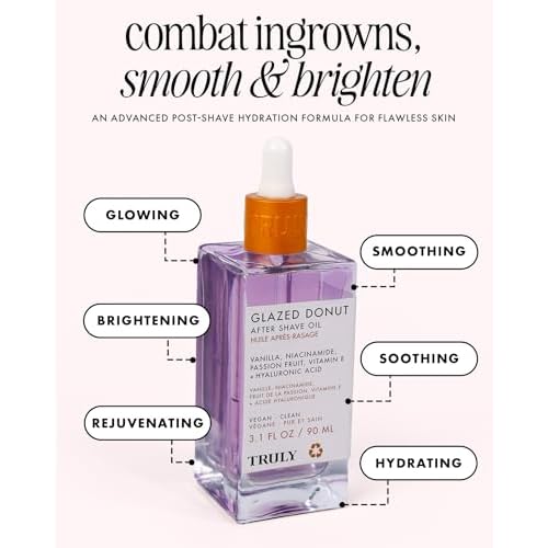 Truly Luxury After Shave Oil | Soothing & Hydrating Treatment to Prevent Ingrown Hair For Smooth, Irritation-Free Skin for Daily Use