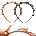 2-Piece Clip Headband Set for Easy DIY Hairstyles - Black & Brown
