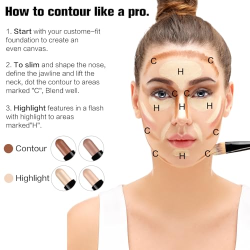 Contour Stick Duo - Dual-Ended Highlighter & Bronzer for Face Shaping