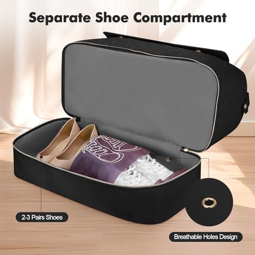 Wedama TSA Approved Toiletry Bag Clear Makeup Bags 3Pack +Large Weekender Bag for Women with Shoe Compartment for Travel Gym Camping