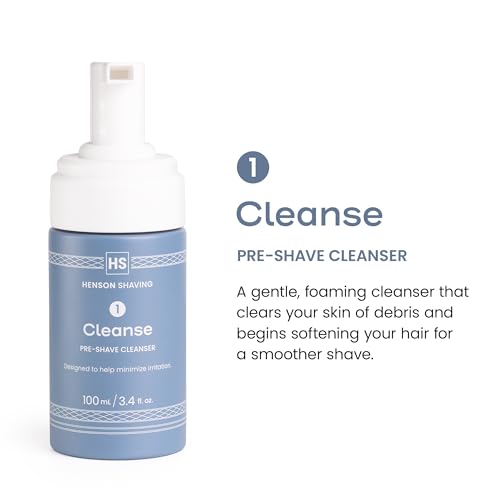 Henson Shaving Skin Care Combo ? 3-Step Shaving Kit for Men with Cleanser, Shaving Cream & Post-Shave Balm ? Gentle Grooming Kit for Smooth, Irritation-Free Shaves ? 3.4 oz Each