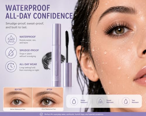 Curl Mascara for Women – Long Lasting Lengthening & Volumizing