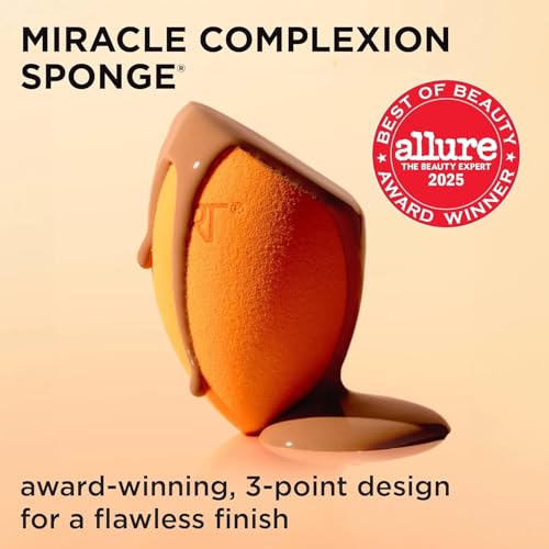 Real Techniques Miracle Blend + Cleanse 3 Piece Set, Makeup Sponge For Blending Foundation & Solid Soap For Deep Cleaning Sponges, Includes Travel Storage Tote, Cruelty-Free, & Latex-Free