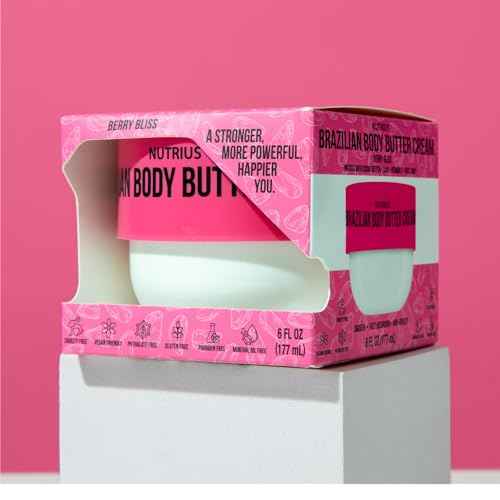 Nutrius Berry Bliss Body Butter ? Hydrating Vegan Cream with Acai & Vitamin C, 6oz