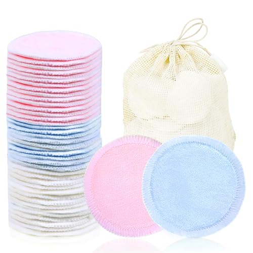 wegreeco 40 Pack Reusable Makeup Remover Pads, Washable Cotton Rounds