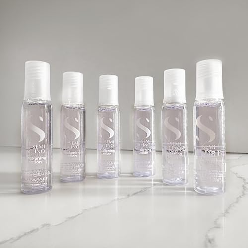 Alfaparf Milano Semi di Lino Density Thickening Leave-In Treatment for Thin Hair - Thermal Protection - Builds Body, Plumps Hair - Volumizing Hair Product - Youthful and Thicker Hair - 6 Vials