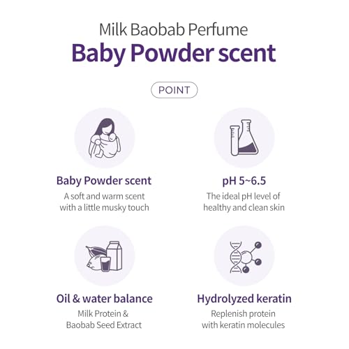 Milk Baobab Baby Powder Perfume Treatment 16.9 fl oz - Nourishing Hair & Subtle Fragrance