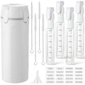 4-Pack 30ML Refillable Travel Bottles Set with Brushes & Funnel