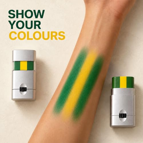 3-Color Face Paint Stick for Sports - Green Yellow Green