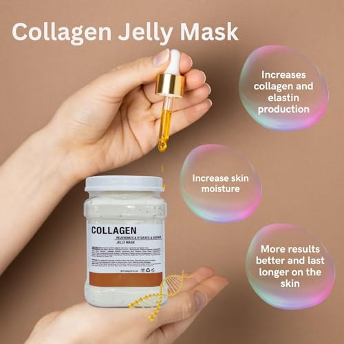 Jelly Masks for Facials Professional ? Collagen Face Mask Jelly Powder ? Jelly Face Mask Peel Off ? Professional Face Mask Powder for Daily Moisturizing Skin Care