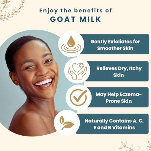 Nourishing Goat Milk Lotion, Variety - Body & Hand Lotion Set - Dry Skin Relief, USA Made - Goat Milk Hand Cream for Women & Men - Lavender, Cherry Almond, Vanilla Bean - 3 (2oz) Tubes