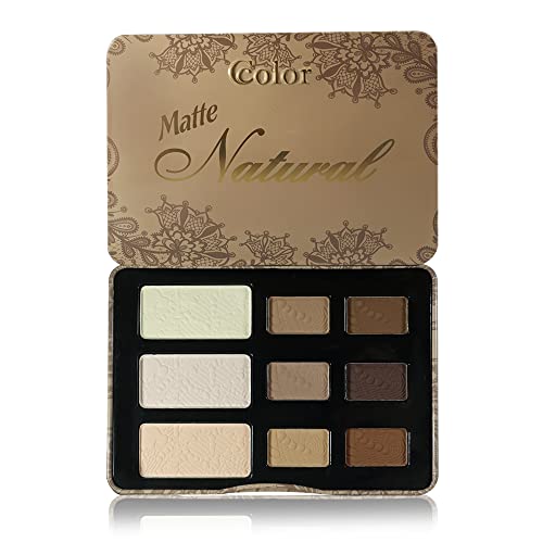 Ccolor Matte Natural 9-Color Eyeshadow Palette