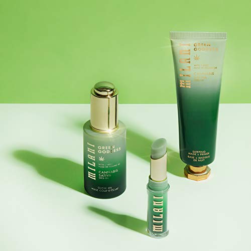 Milani Green Goddess Glow Oil - Multi-Use Facial Oil Infused With Hemp Oil To Hydrate and Soothe Stressed Out Skin