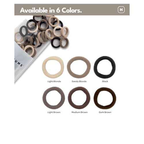 Heliums Extra Small Hair Ties No Damage - Dark Brown - Mini 0.7 Inch Tiny Soft Seamless Hair Bands for Toddlers, Braids, Kids Ponytails- 40 Count