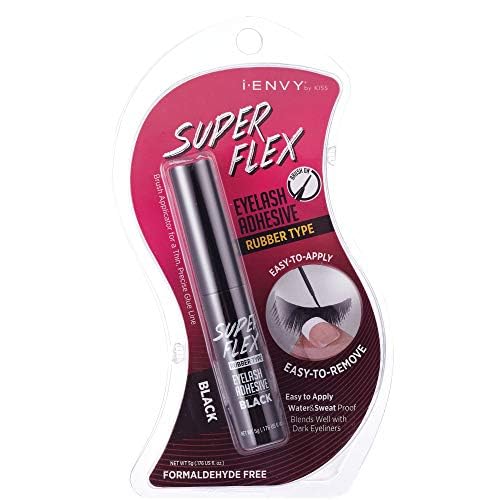 i?ENVY Super Flex Brush Eyelash Adhesive Rubber Type Black 0.176 oz KPEG07 (3 PACK)