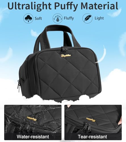 Large Waterproof Toiletry Bag for Women – Quilted Makeup Organizer