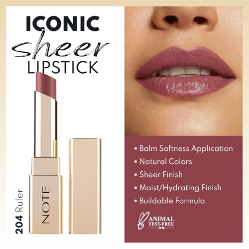 NOTE Iconic Sheer Lipstick - Hydrating, Long-Lasting