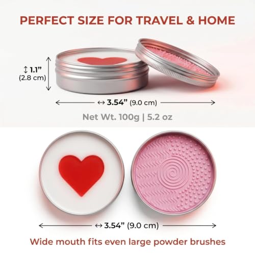 Makeup Brush Cleaner Soap with Silicone Pad, 100g