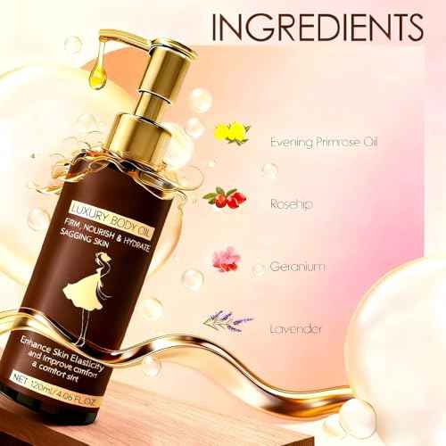Luxury Body Firming Oil Tightening & Hydrating Treatment After Shower Body Oil For Women | Natural Body Luxury Oil for Dry Skin | Lightweight, Non-Greasy, Nourishing Formula ? 4.06 FL OZ