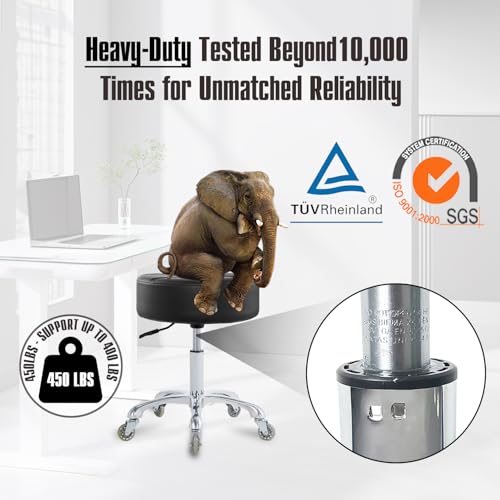 Rolling Stool with Wheels Adjustable Height 19.8-25 inches