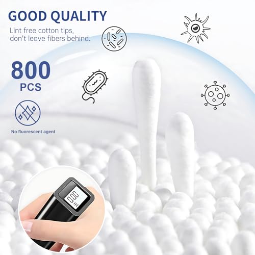 BODFPPC Double-Pointed & Round Tip Cotton Swabs 800 Count for Makeup & Personal Care