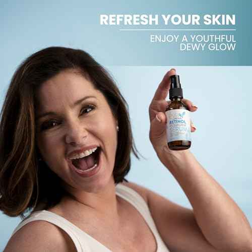 Eva Naturals Retinol + Squalane Serum ? Anti Aging Face Serum for Wrinkles, Collagen Boost, Eye & Night Use ? Retinoid Skin Care for Acne, Pores, Dark Spots & Sensitive Skin